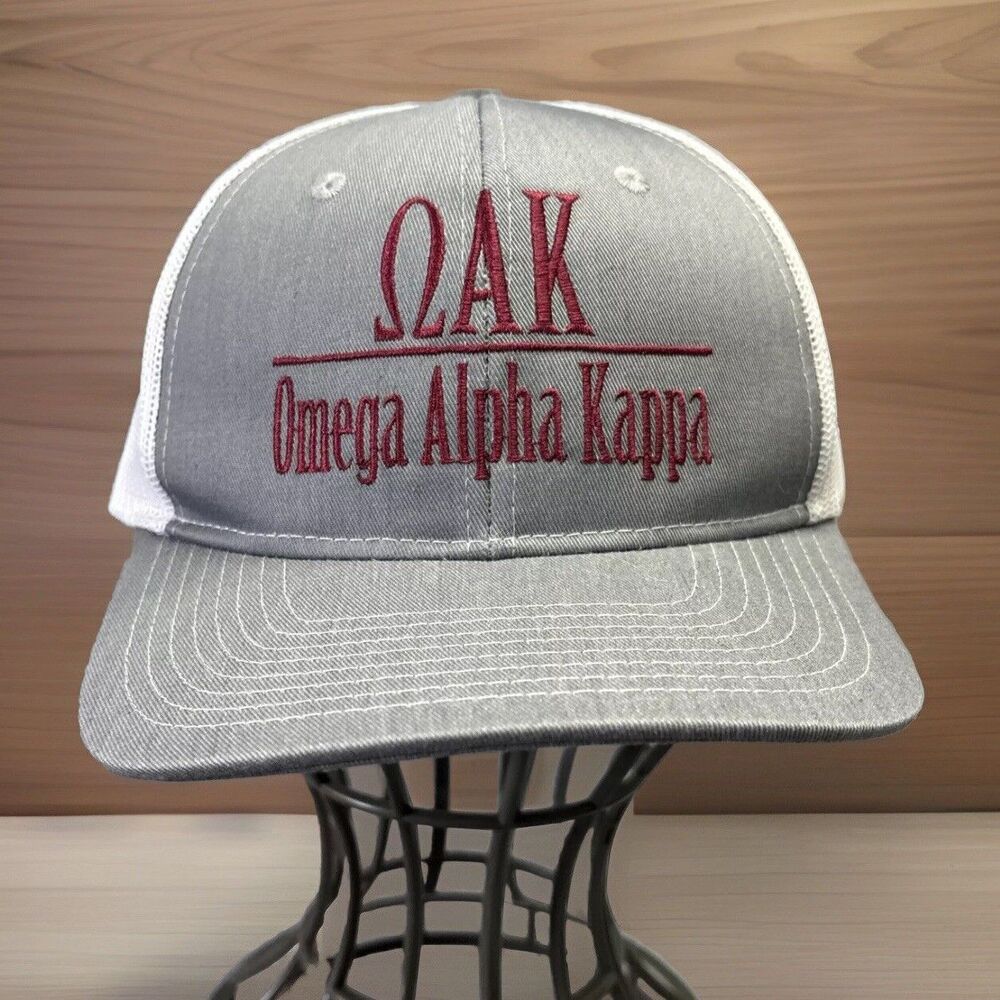 OAK Omega Alpha Kappa Fraternity Cap Trucker Hat Greek Embroidered‎